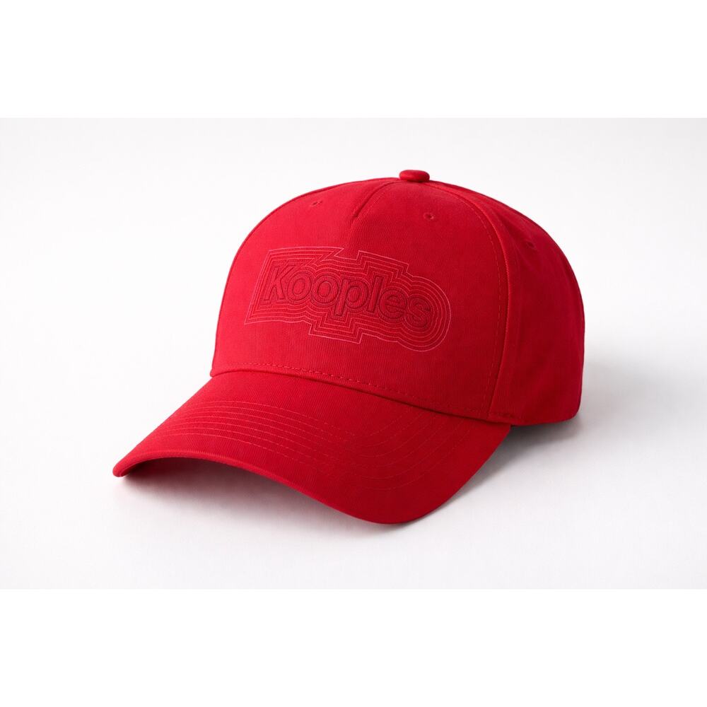 The Kooples Sport Red Logo Cap Tonal Embossed Baseball Hat NWT $95